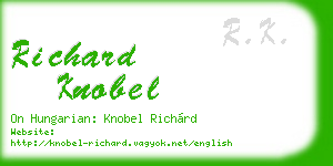 richard knobel business card
